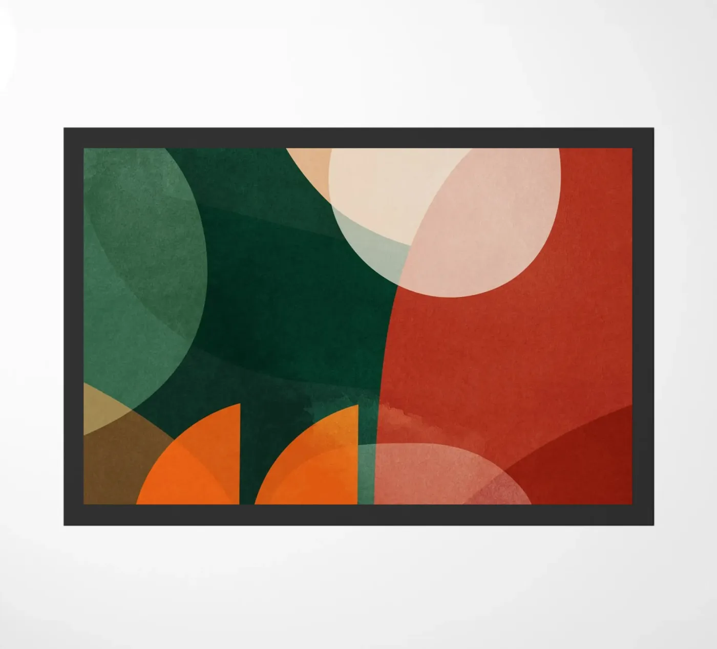 Emerald and Rust doormat by ThingDesign