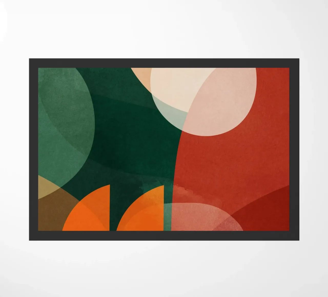 Emerald and Rust doormat by ThingDesign