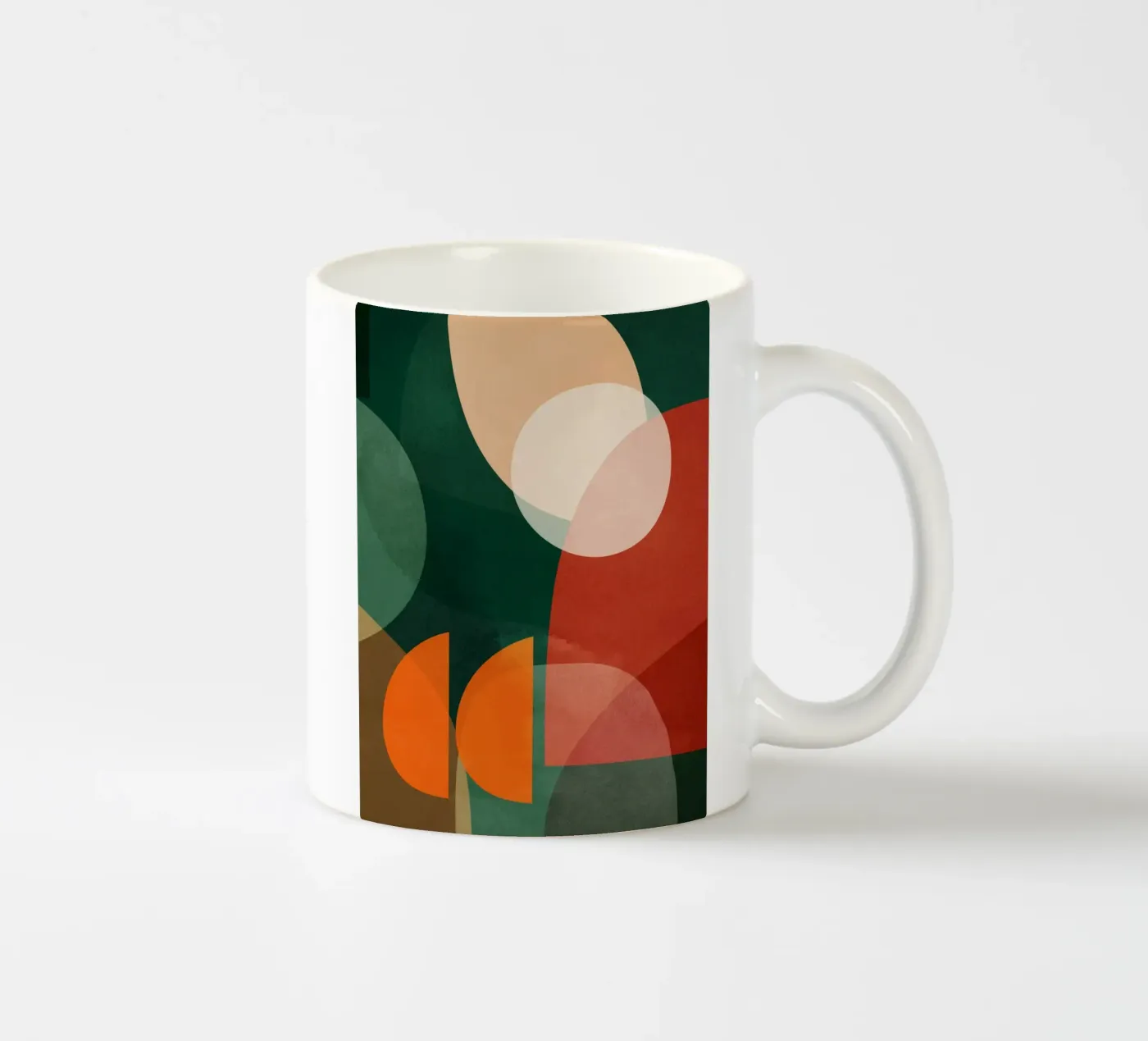 Emerald and Rust ceramic mug by ThingDesign