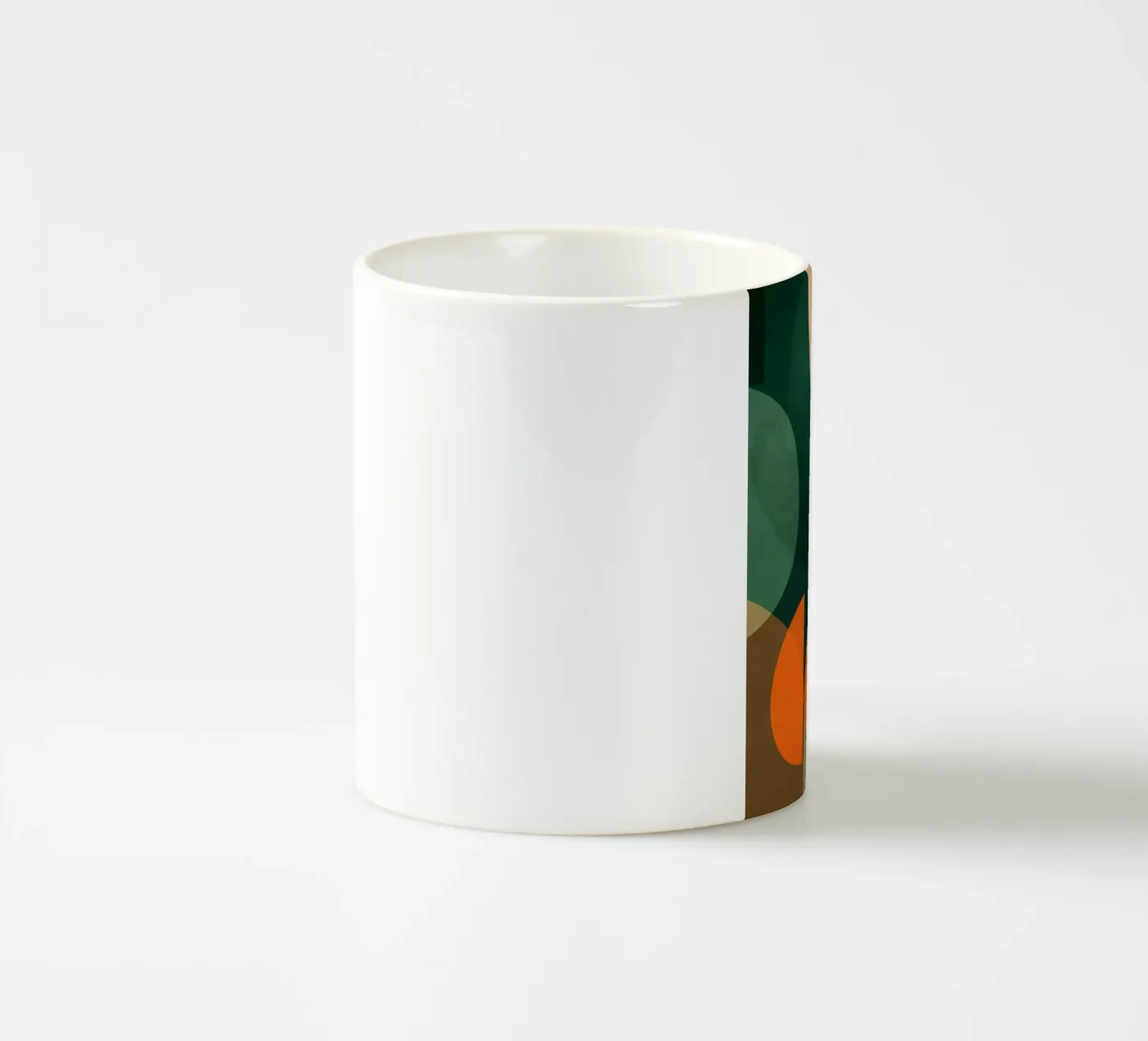 Emerald and Rust ceramic mug by ThingDesign