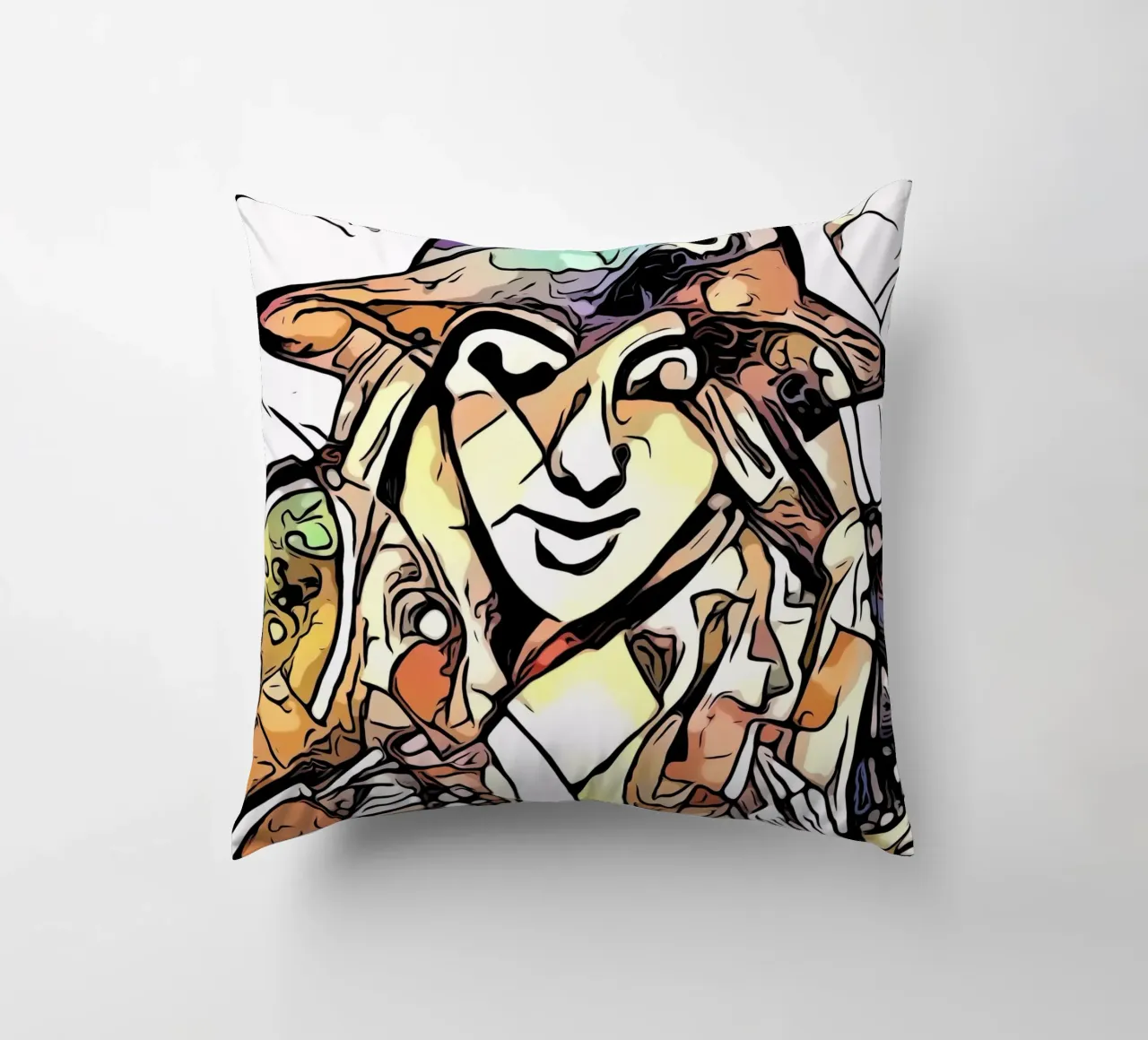 Frau mit Hut, Motiv 1 cuscino da ZAMART