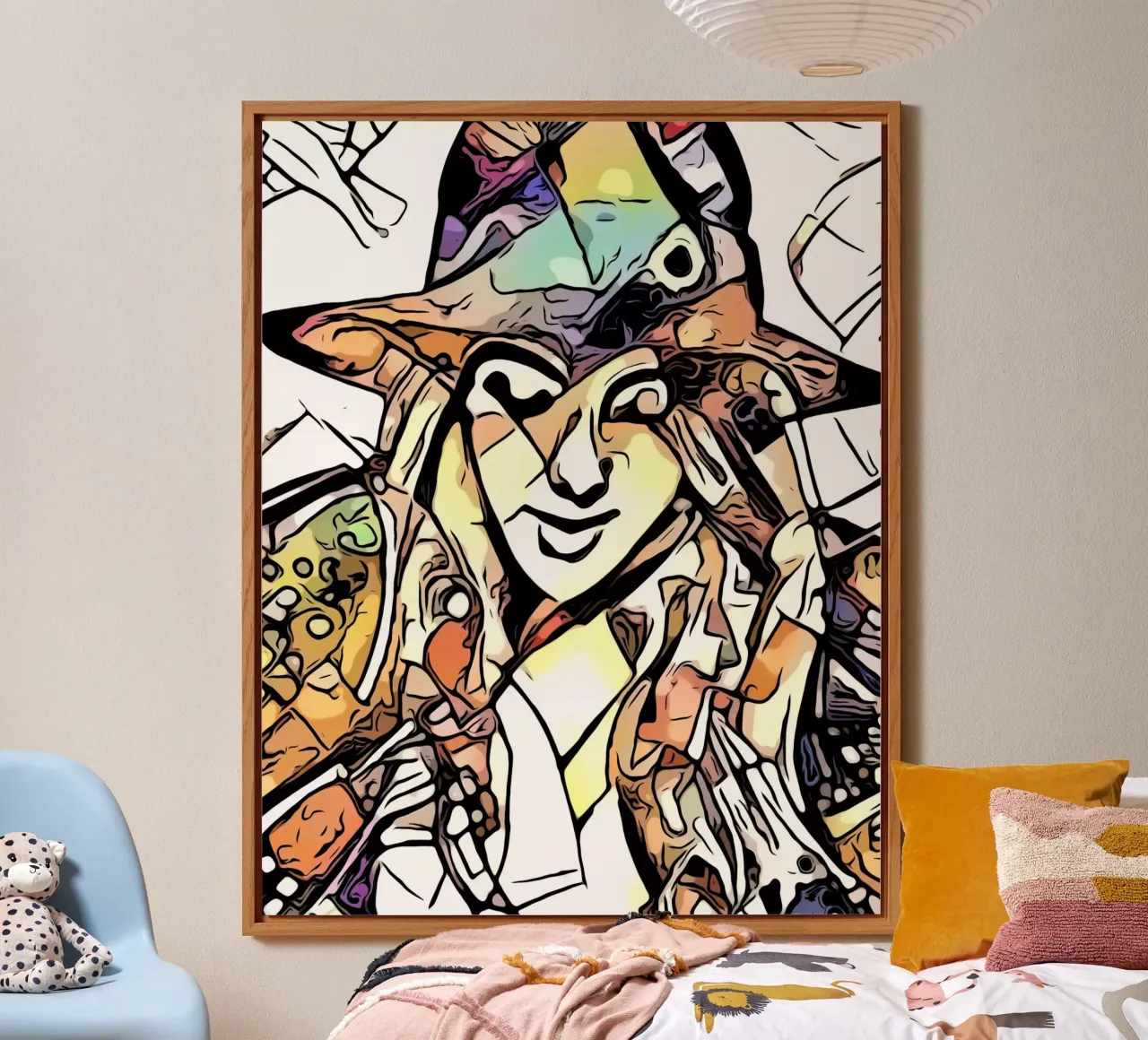 Frau mit Hut, Motiv 1 alluminio dibond da ZAMART