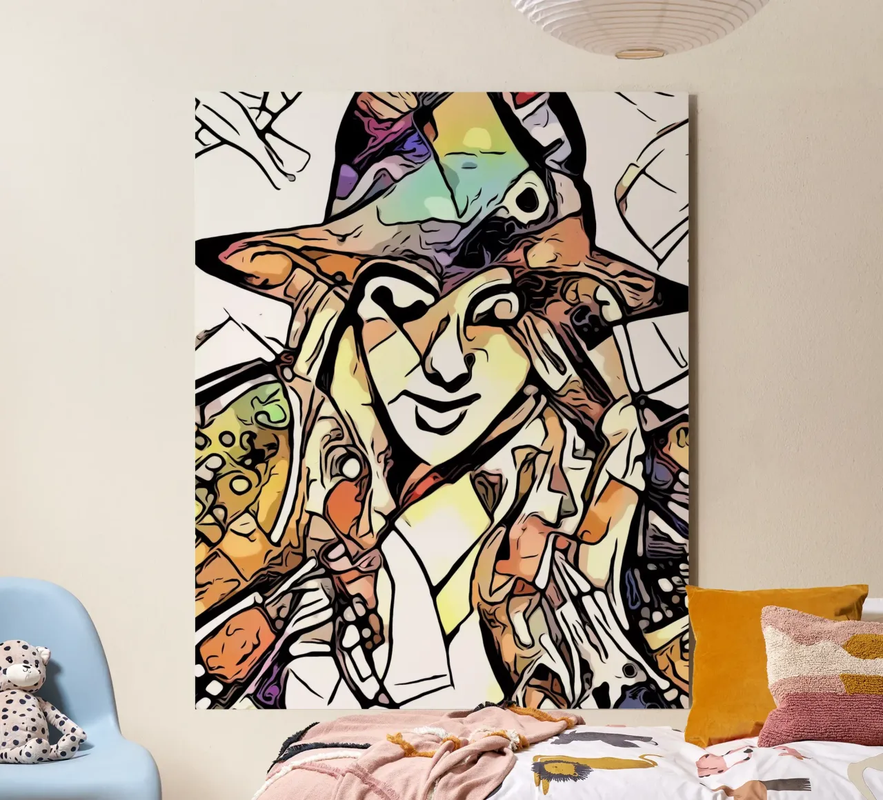 Frau mit Hut, Motiv 1 alluminio dibond da ZAMART