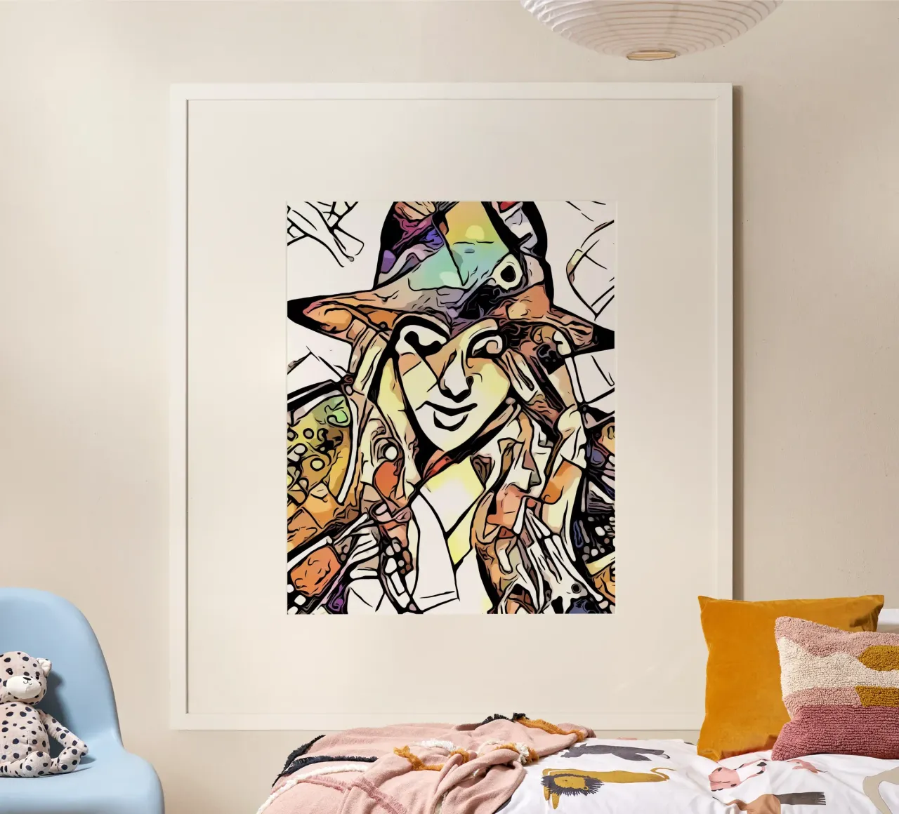 Frau mit Hut, Motiv 1 carta hahnemühle da ZAMART