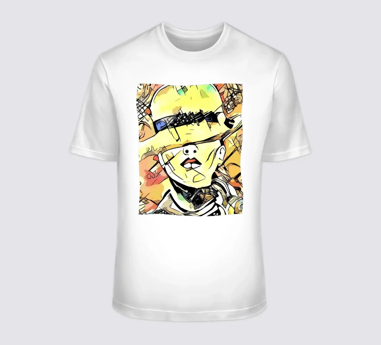 Donna con cappello, motivo 2 t-shirt da ZAMART
