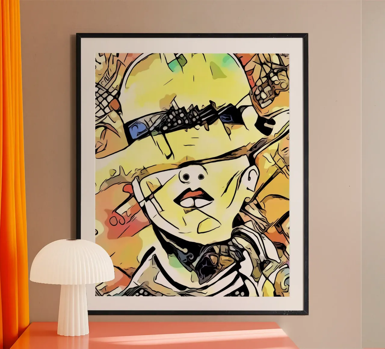 Donna con cappello, motivo 2 carta hahnemühle da ZAMART