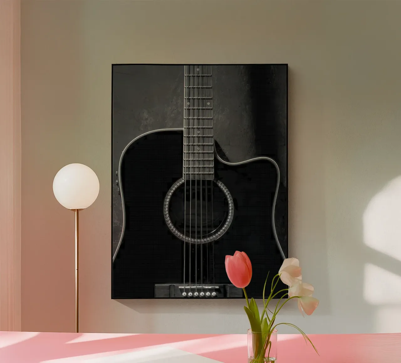 Chitarra nera plexiglass da Holdgray