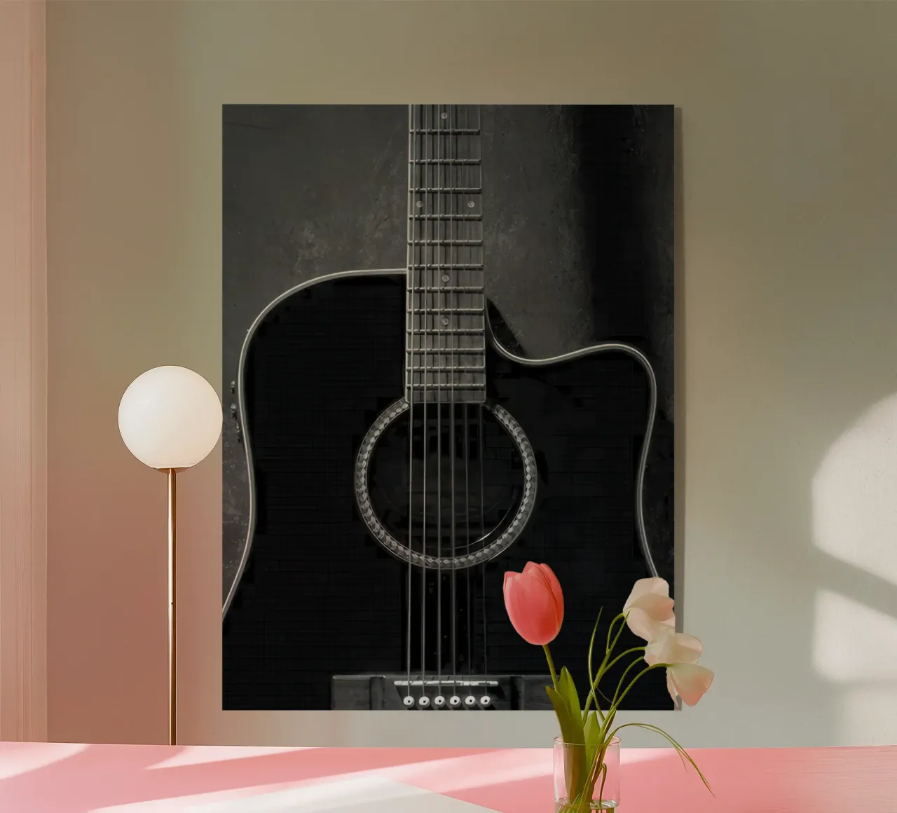 Chitarra nera plexiglass da Holdgray