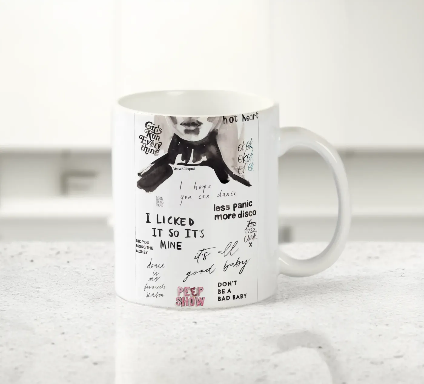Push Play Repeat ceramic mug by Victoria Verbaan