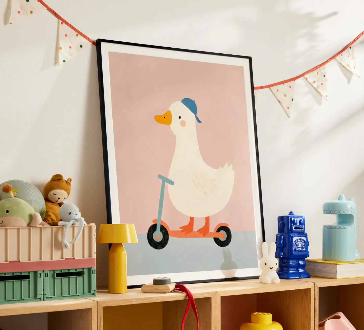Gans auf einem Roller Poster von Cool & Kind