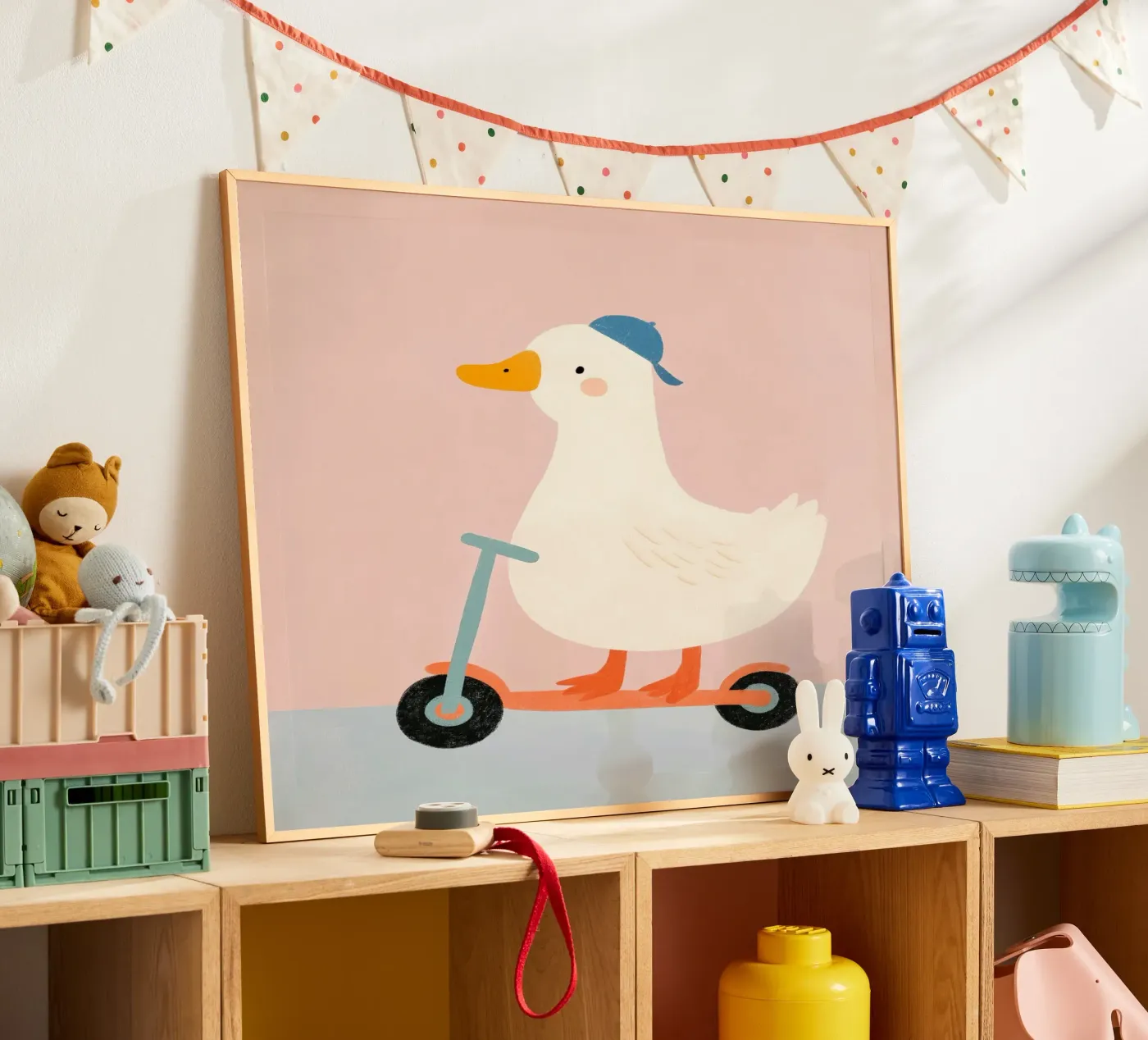 Gans auf einem Roller Poster von Cool & Kind