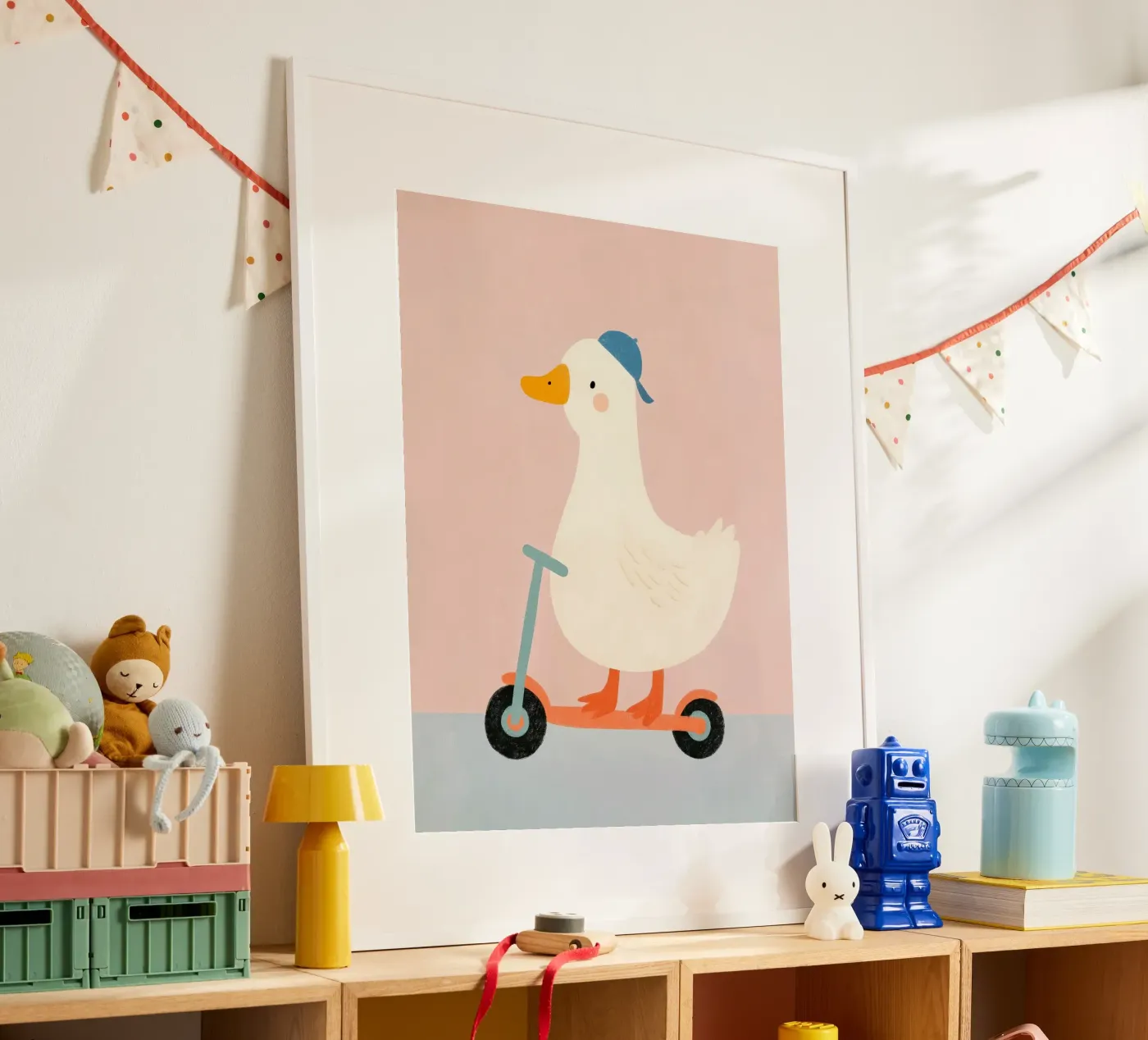 Gans auf einem Roller Poster von Cool & Kind