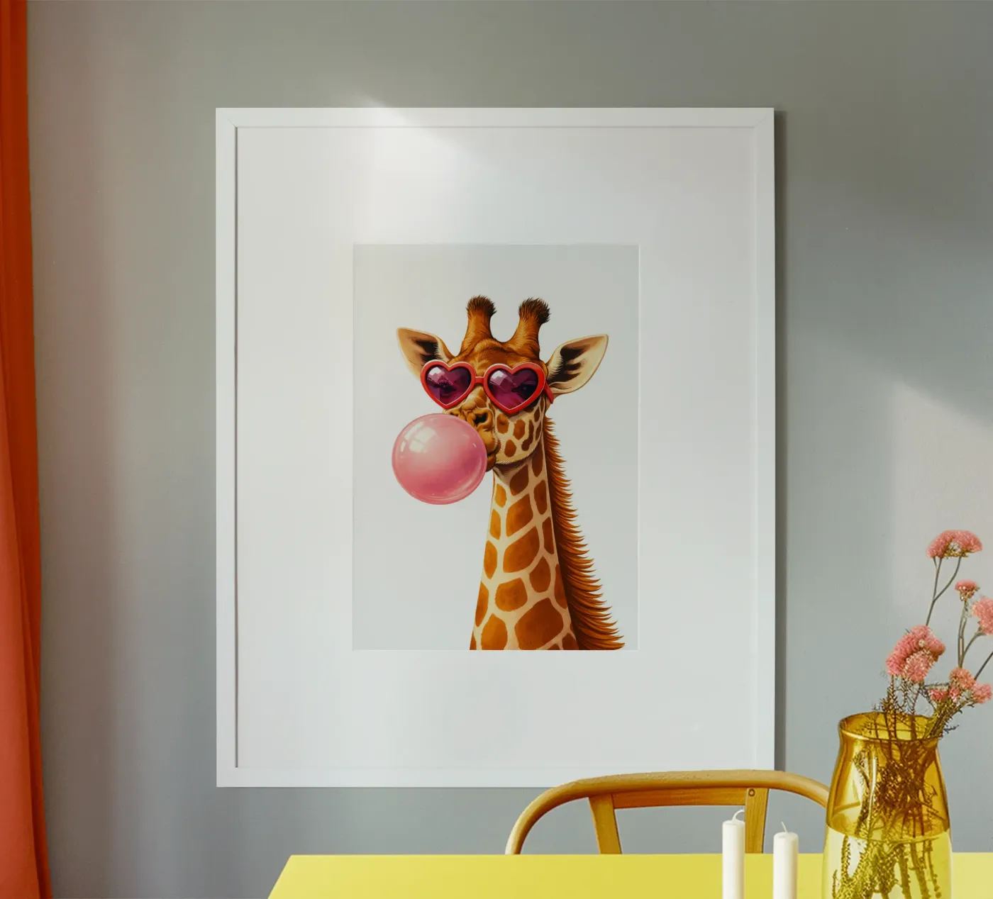Cool giraffe poster by Funkydays