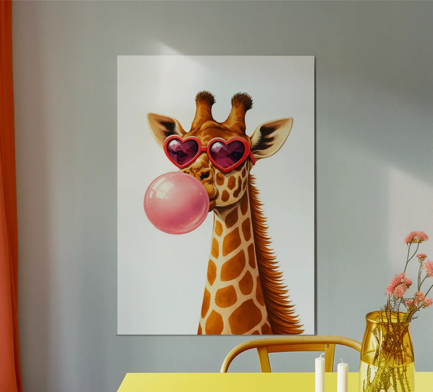 Cool giraffe poster by Funkydays