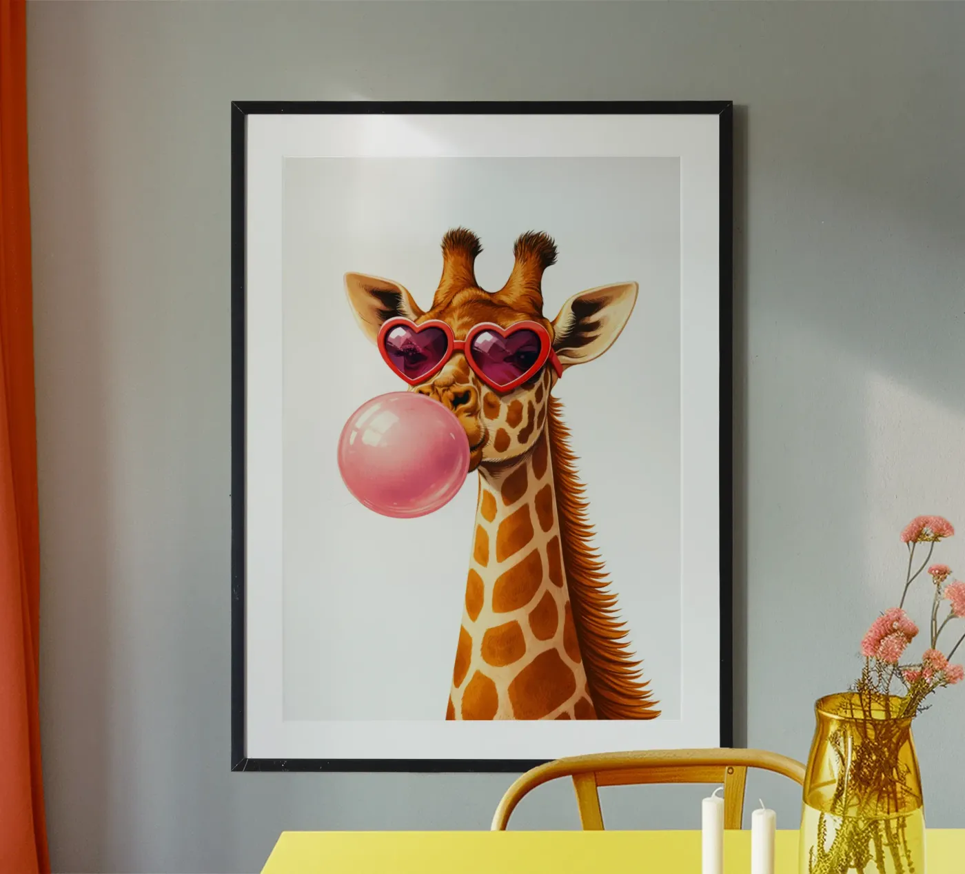 Cool giraffe poster by Funkydays