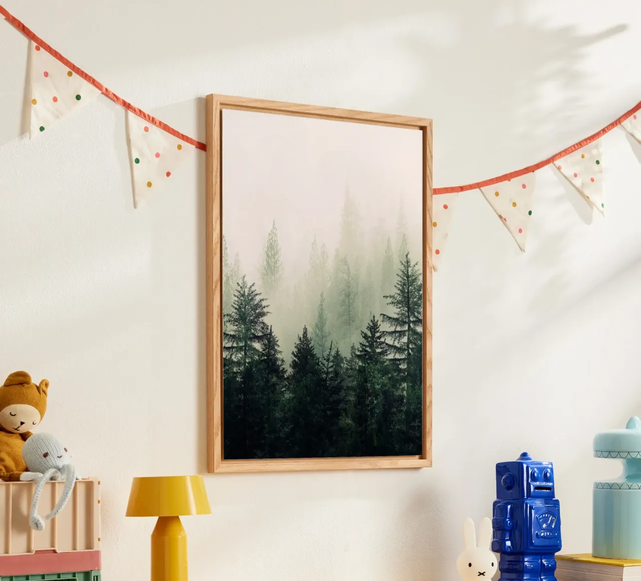 Foggy Pine Trees acrylic glass by andreas12