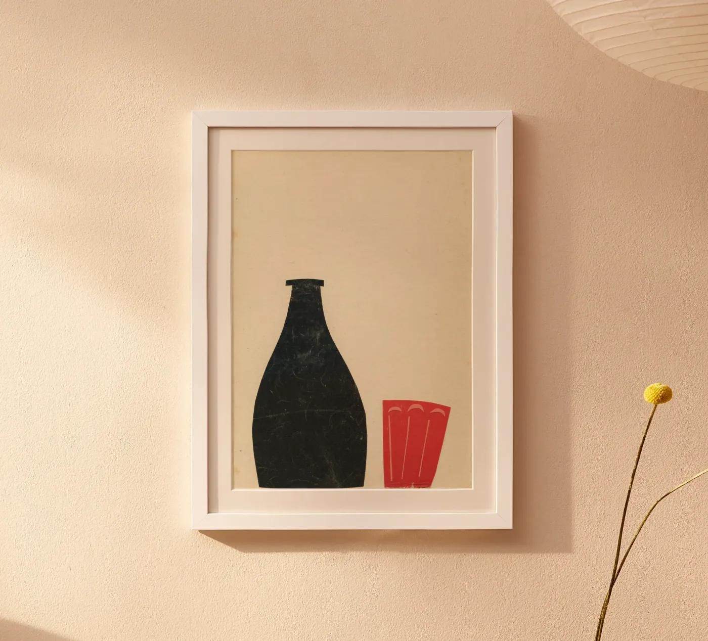 Bottiglia e bicchiere poster da Cassia Beck Collage