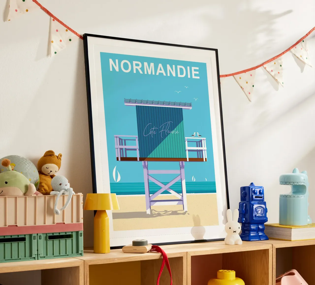 Normandie Côte Fleurie poster da Raphaël Delerue