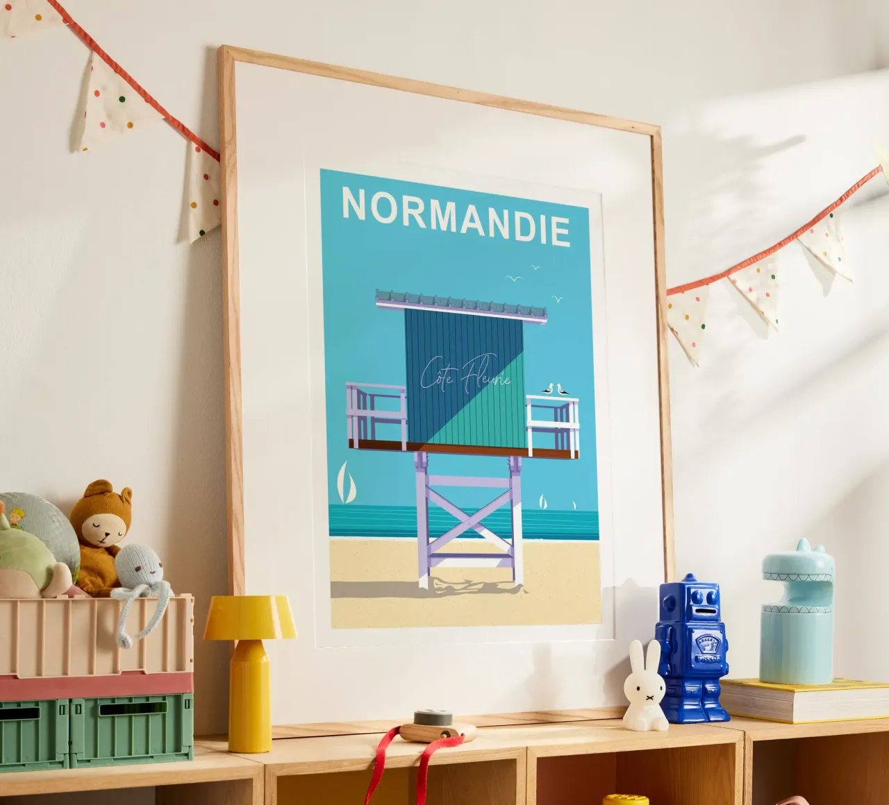 Normandie Côte Fleurie poster da Raphaël Delerue