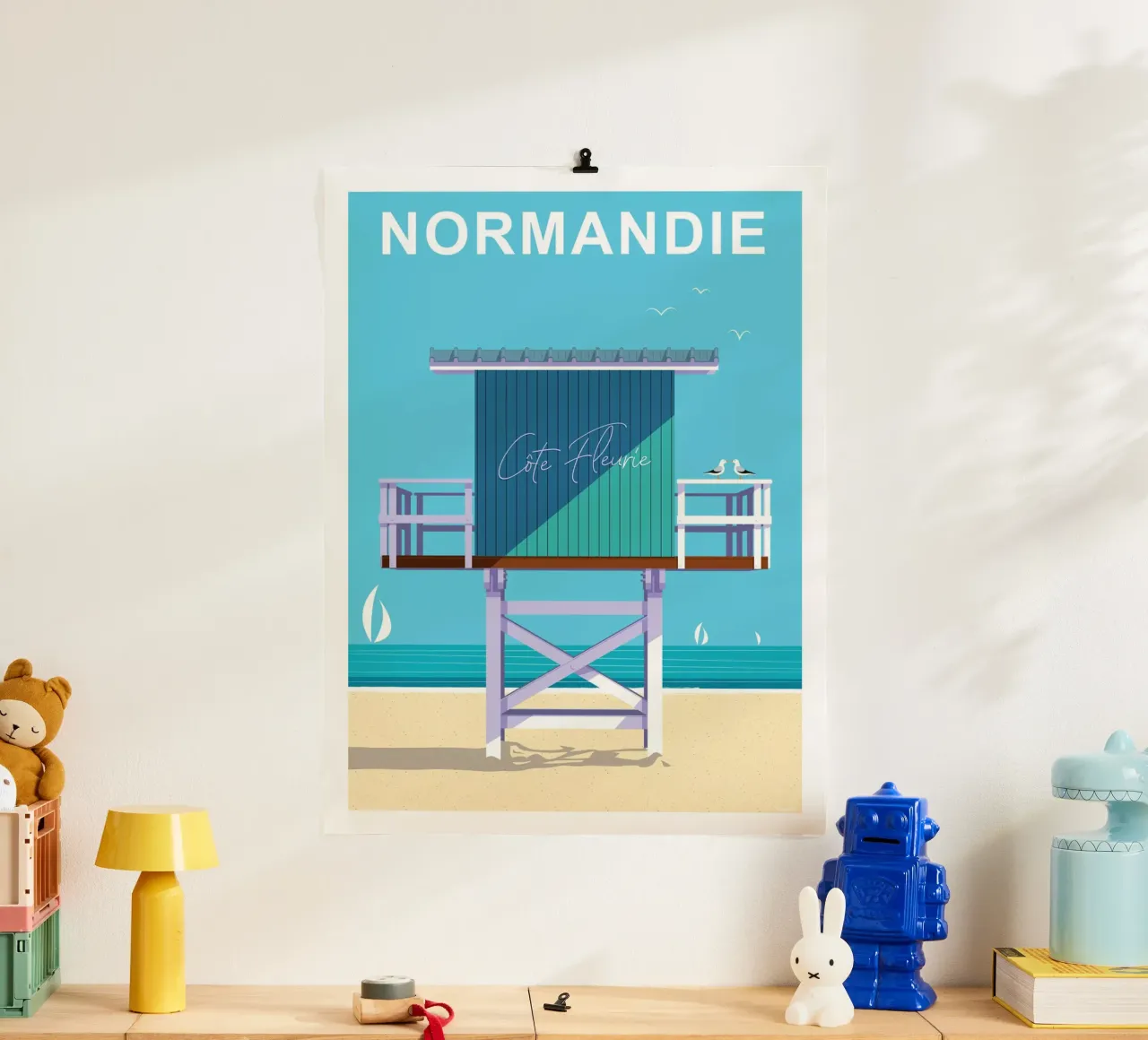 Normandie Côte Fleurie poster da Raphaël Delerue