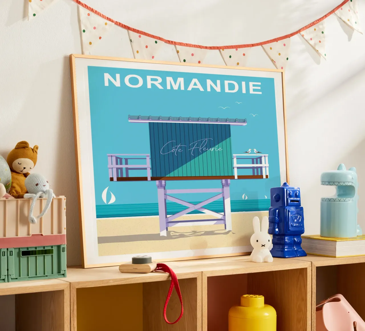 Normandie Côte Fleurie poster da Raphaël Delerue