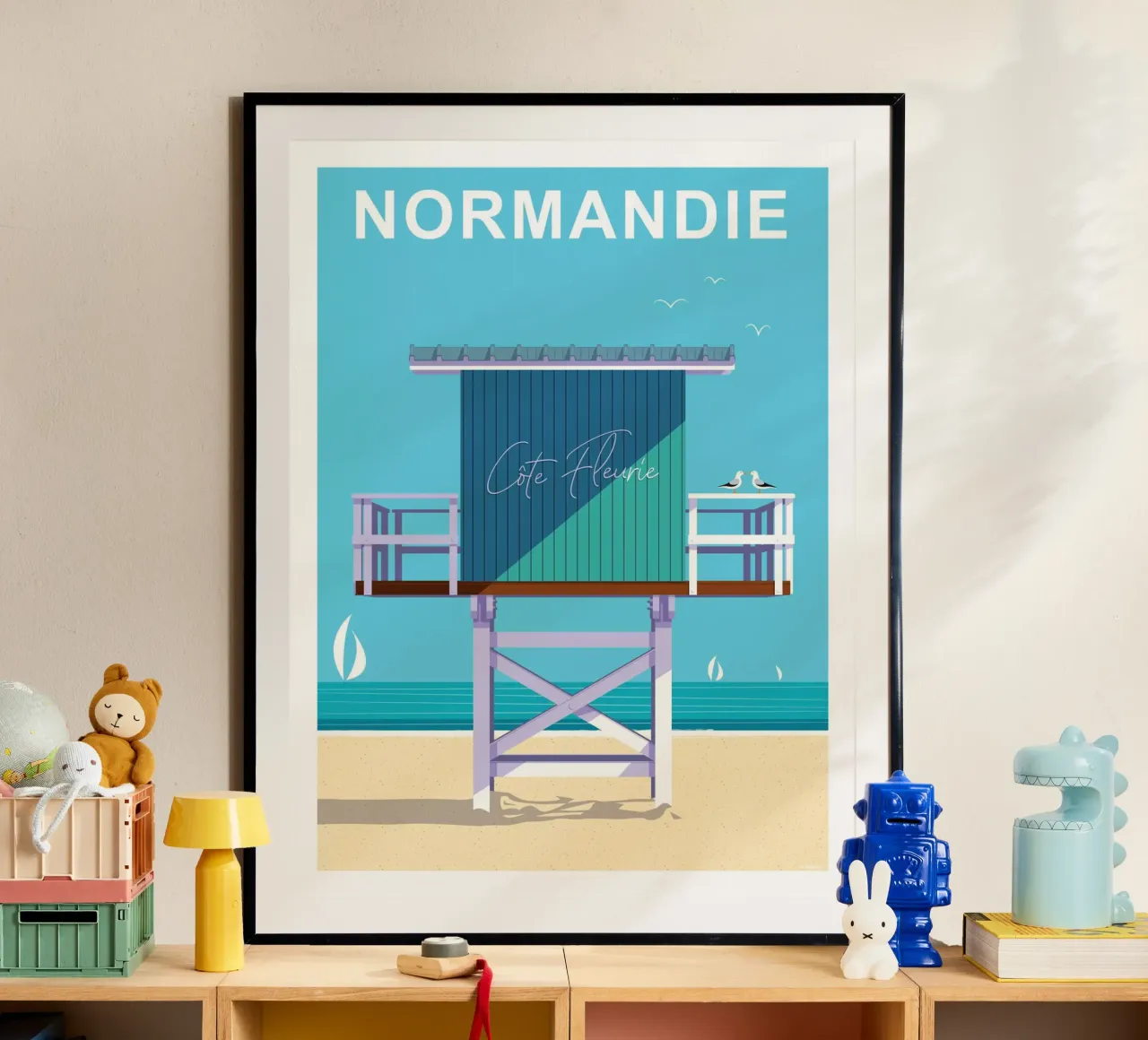 Normandie Côte Fleurie poster da Raphaël Delerue