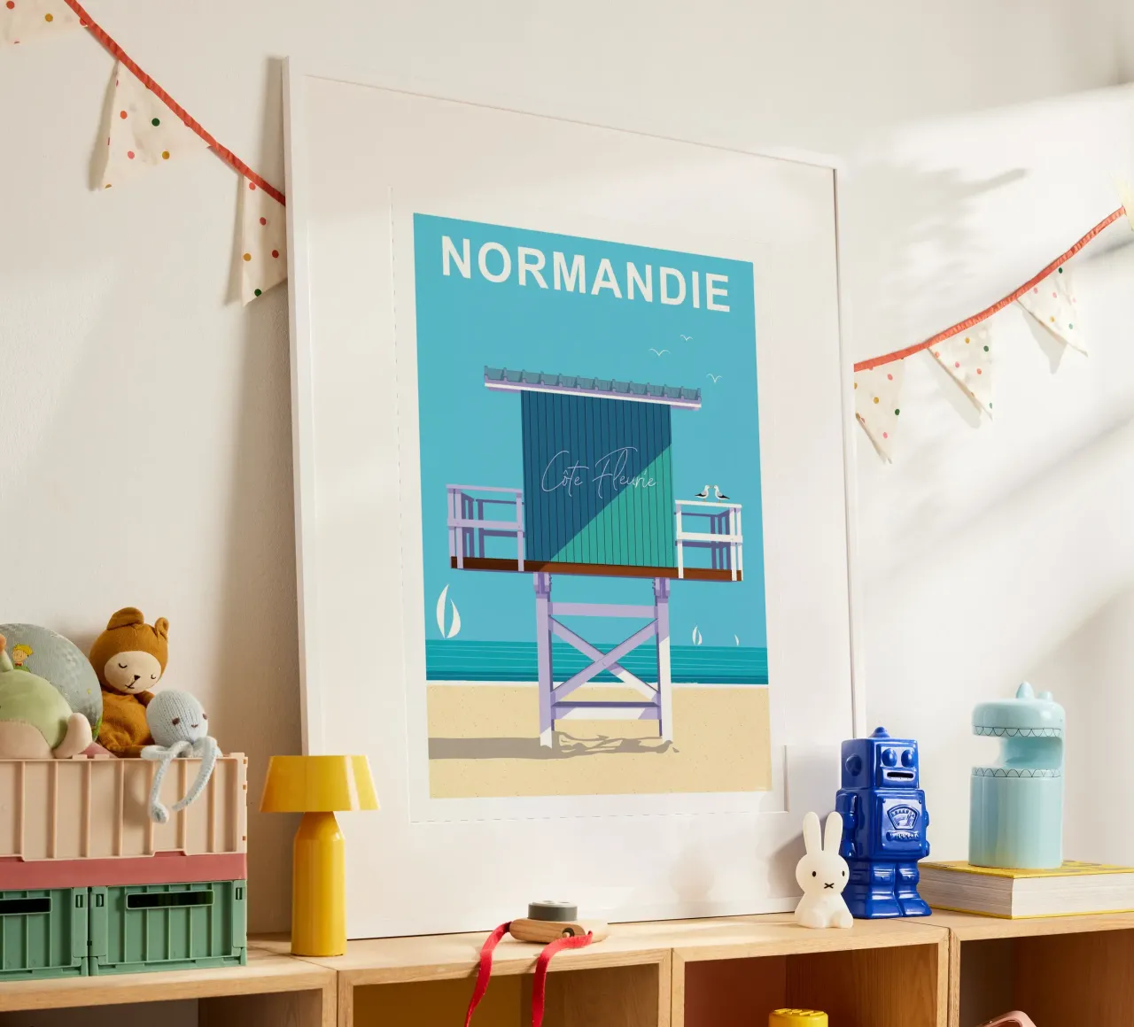 Normandie Côte Fleurie poster da Raphaël Delerue