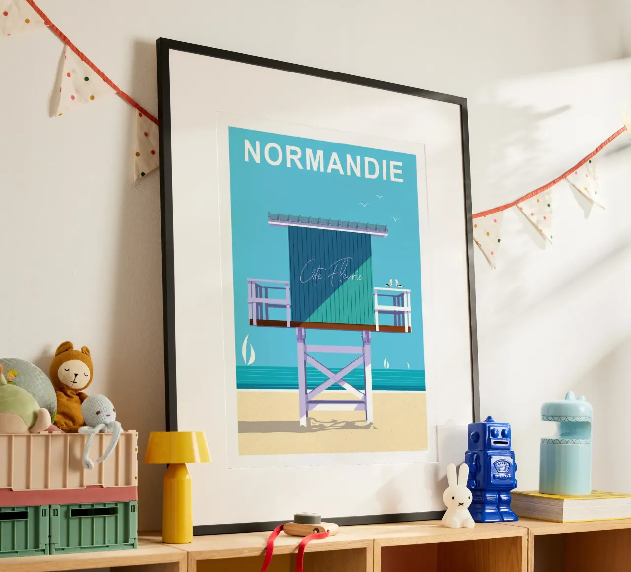 Normandie Côte Fleurie poster da Raphaël Delerue