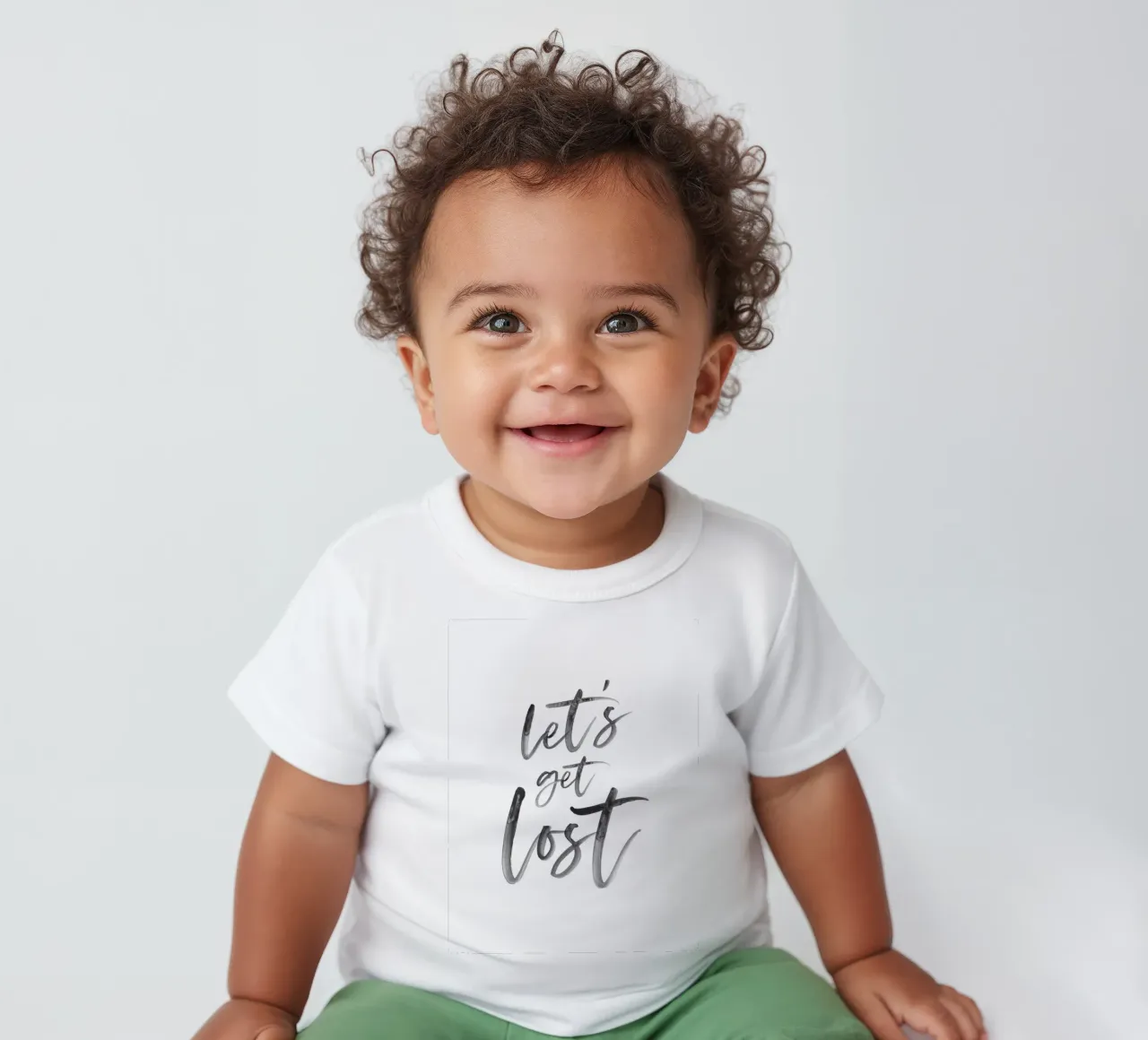 Let's Get Lost - Adventure Typography baby t-shirt by Whole©