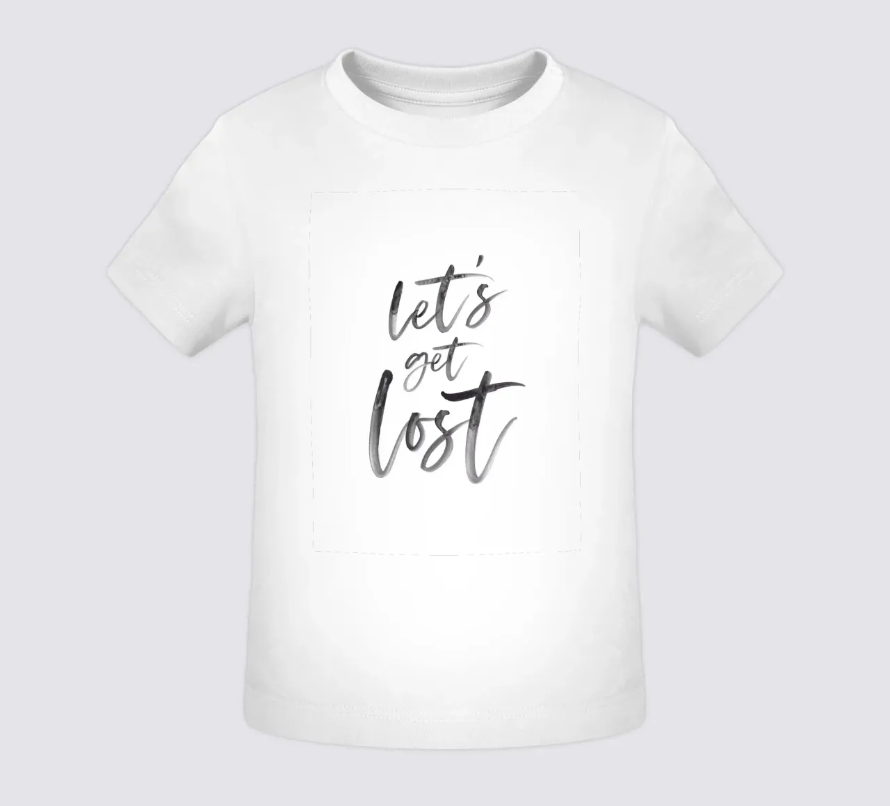 Let's Get Lost - Adventure Typography baby t-shirt by Whole©