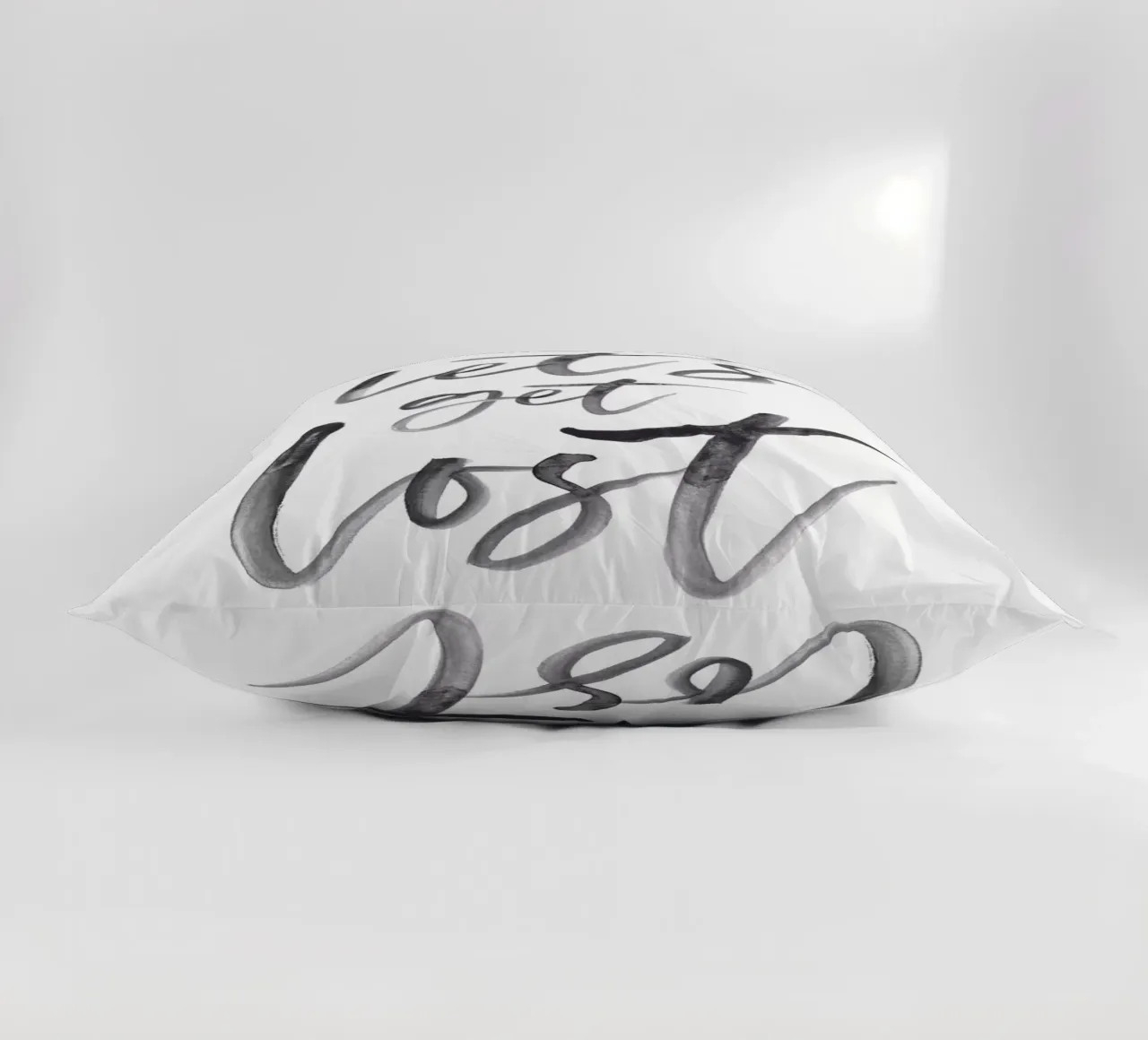 Let's Get Lost - Adventure Typography decorative cushion by Whole©