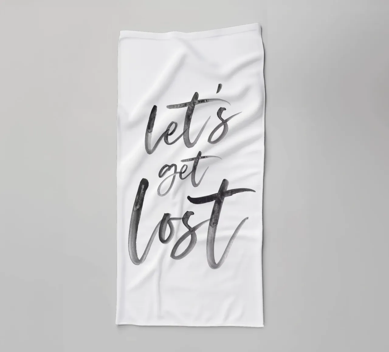 Let's Get Lost - Adventure Typography towel by Whole©