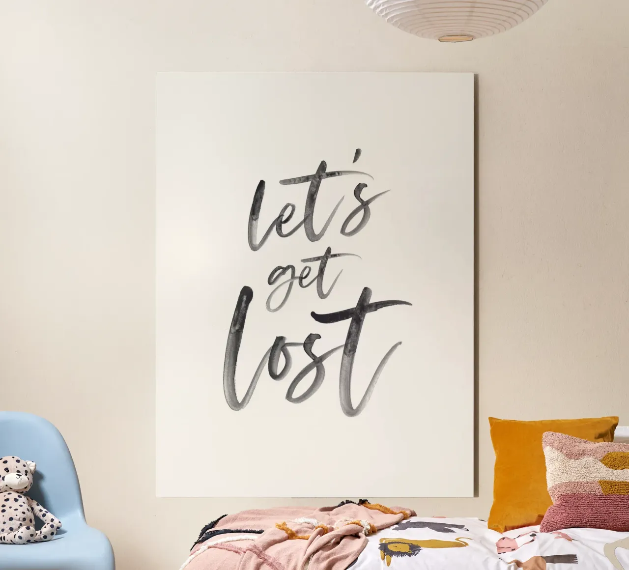 Let's Get Lost - Adventure Typography alu-dibond by Whole©