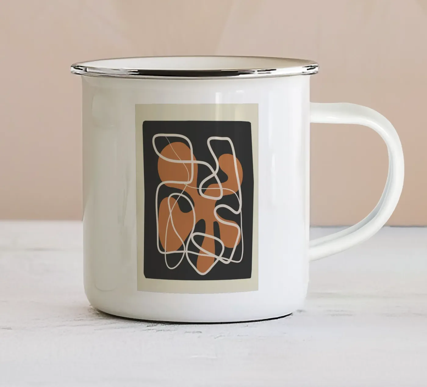 Spatial elegance enamel mug by andreas12