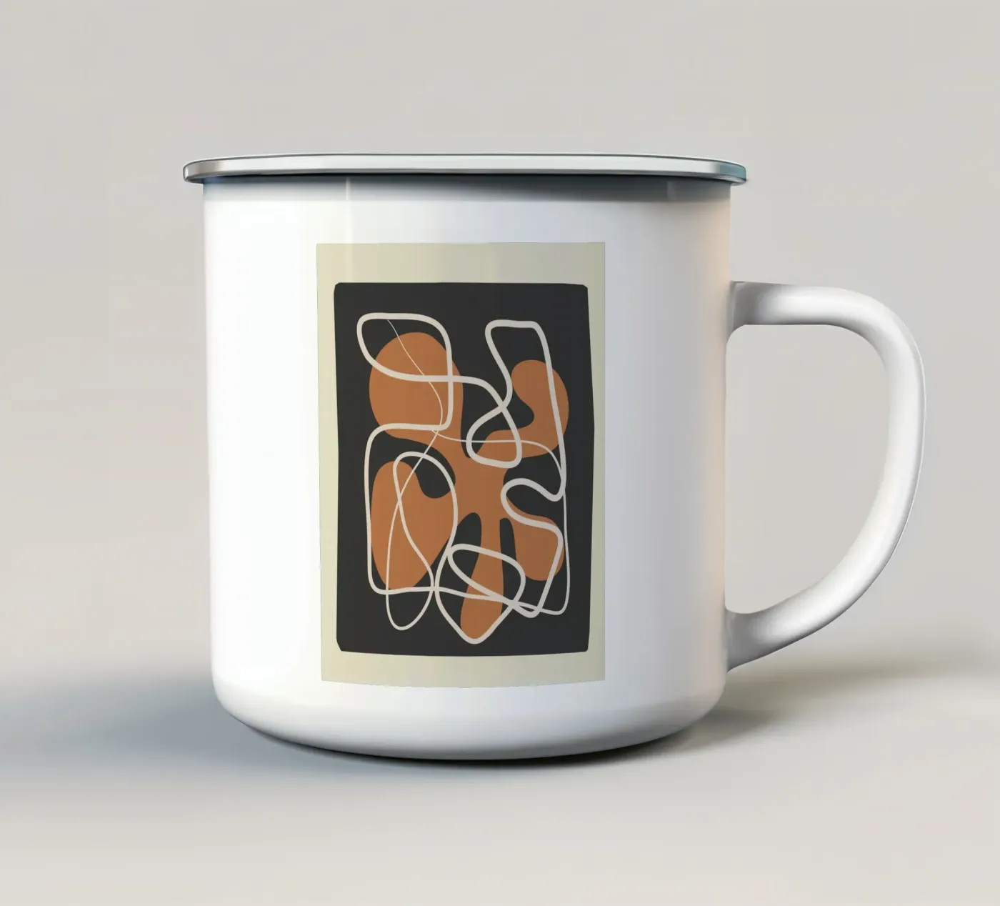 Spatial elegance enamel mug by andreas12