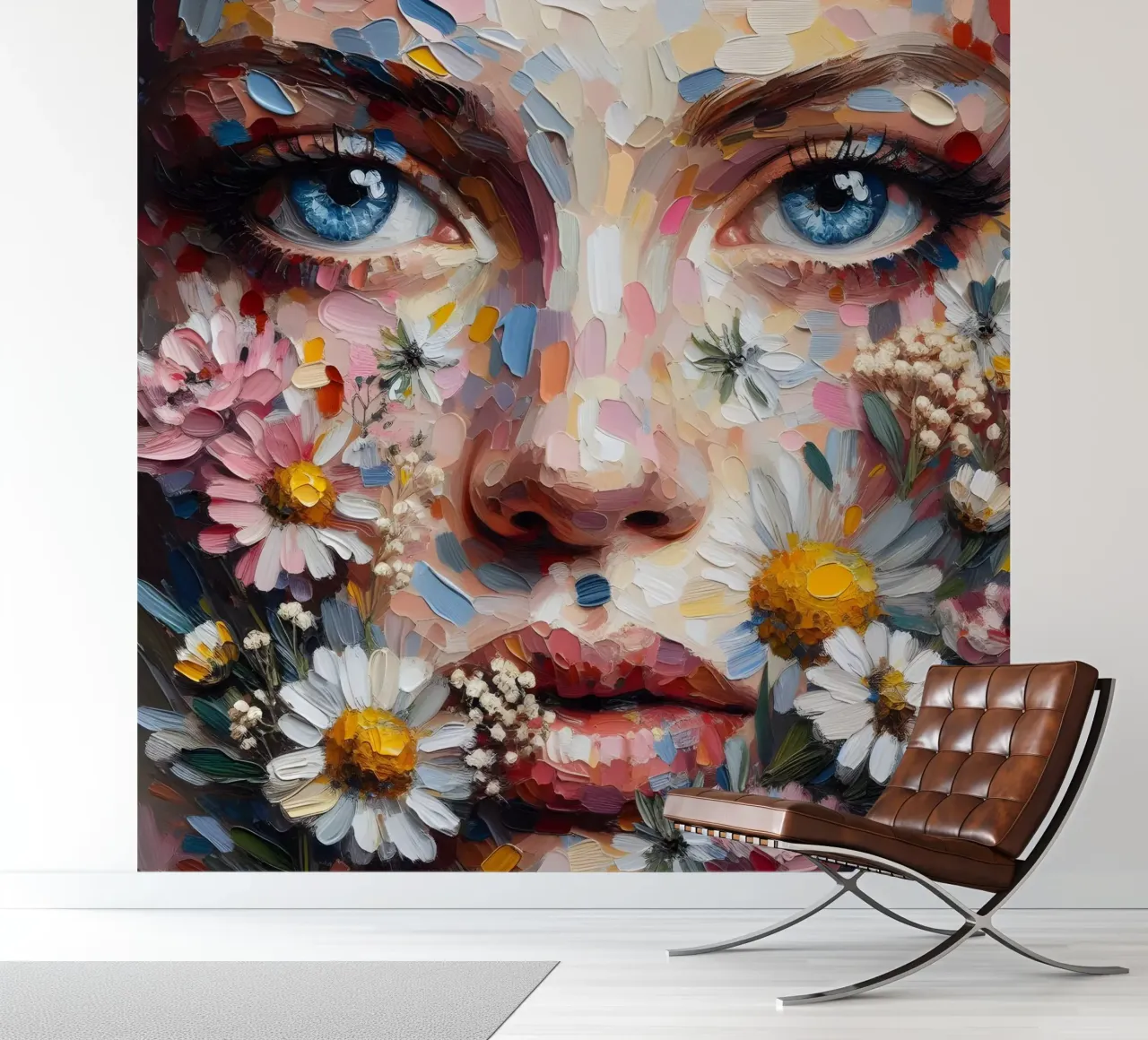 WILDFLOWERS PORTRAIT PAINTING photo wallpaper by ARTOMATIC