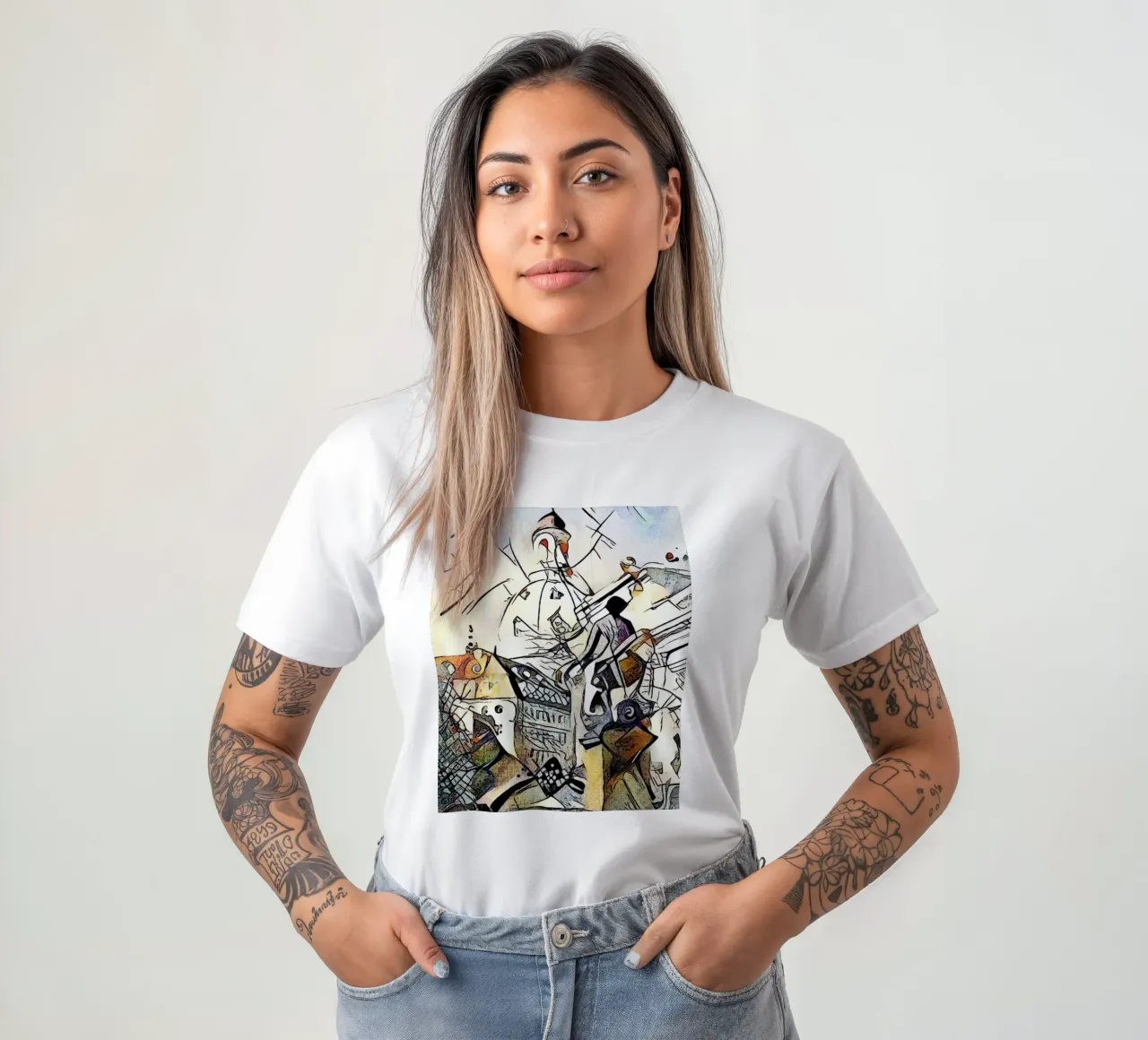 Kandinsky trifft Dresden, Motiv 1 T-Shirt von ZAMART
