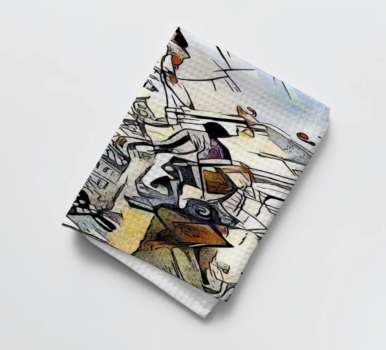 Kandinsky incontra Dresda, motivo 1 canovaccio da cucina da ZAMART