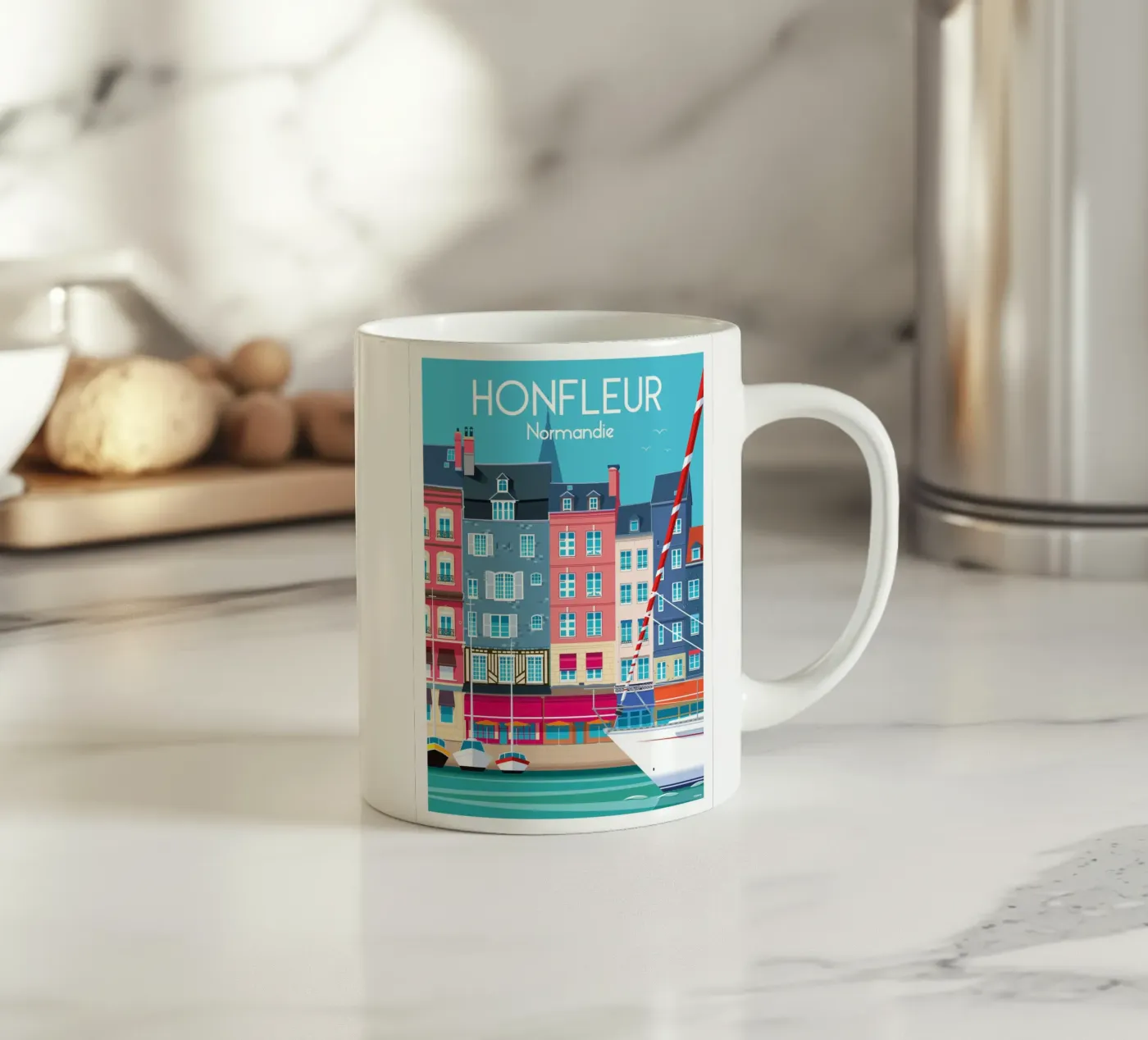 Honfleur ceramic mug by Raphaël Delerue