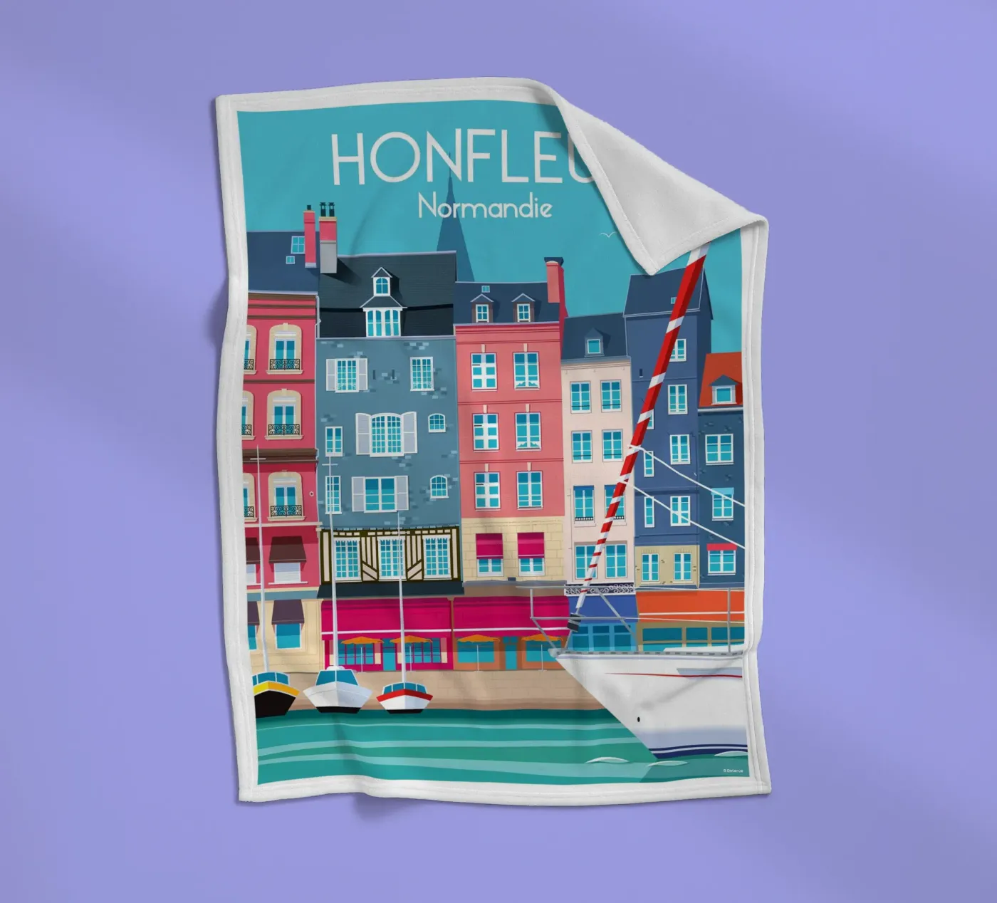 Honfleur Fleecedecke von Raphaël Delerue