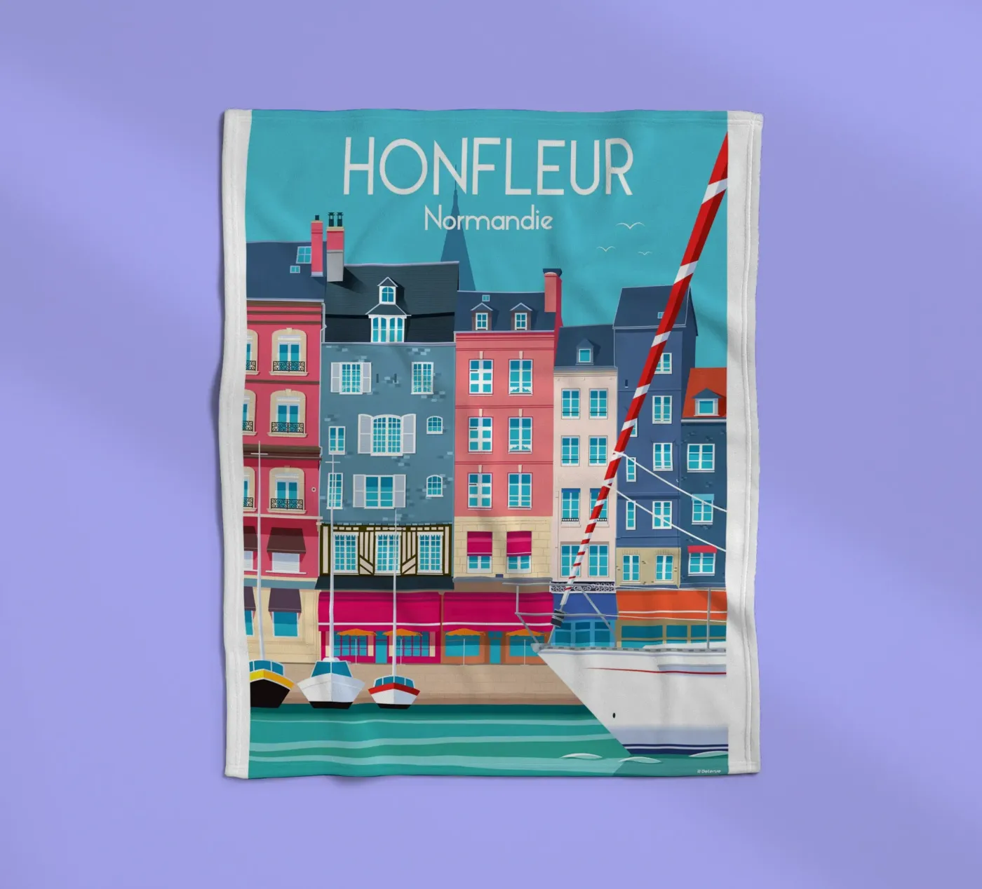 Honfleur Fleecedecke von Raphaël Delerue
