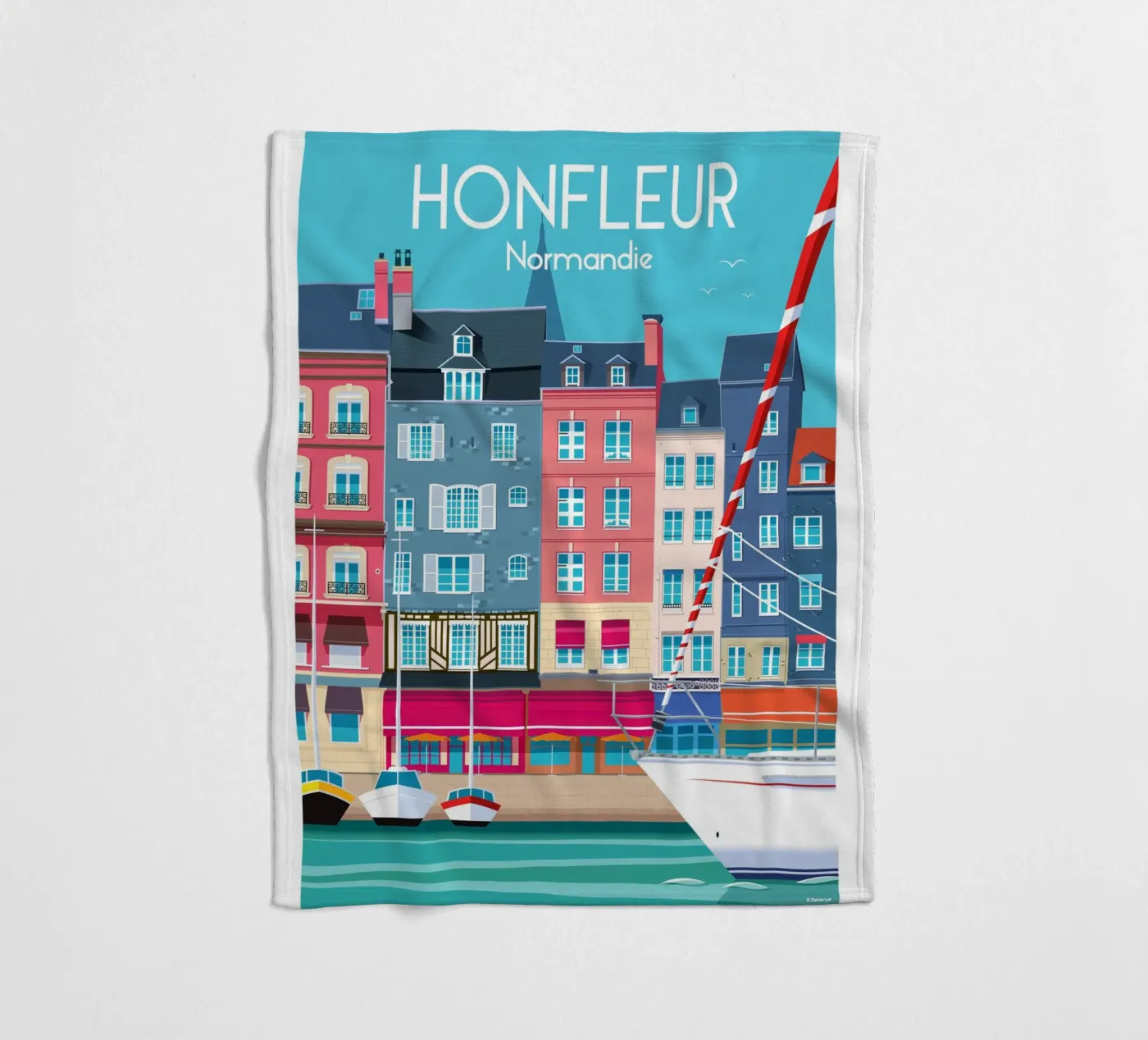 Honfleur Fleecedecke von Raphaël Delerue