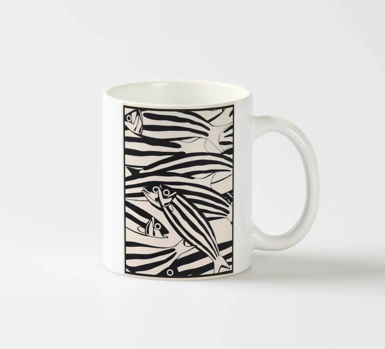 Abstract Fish Pattern ceramic mug by andreas12