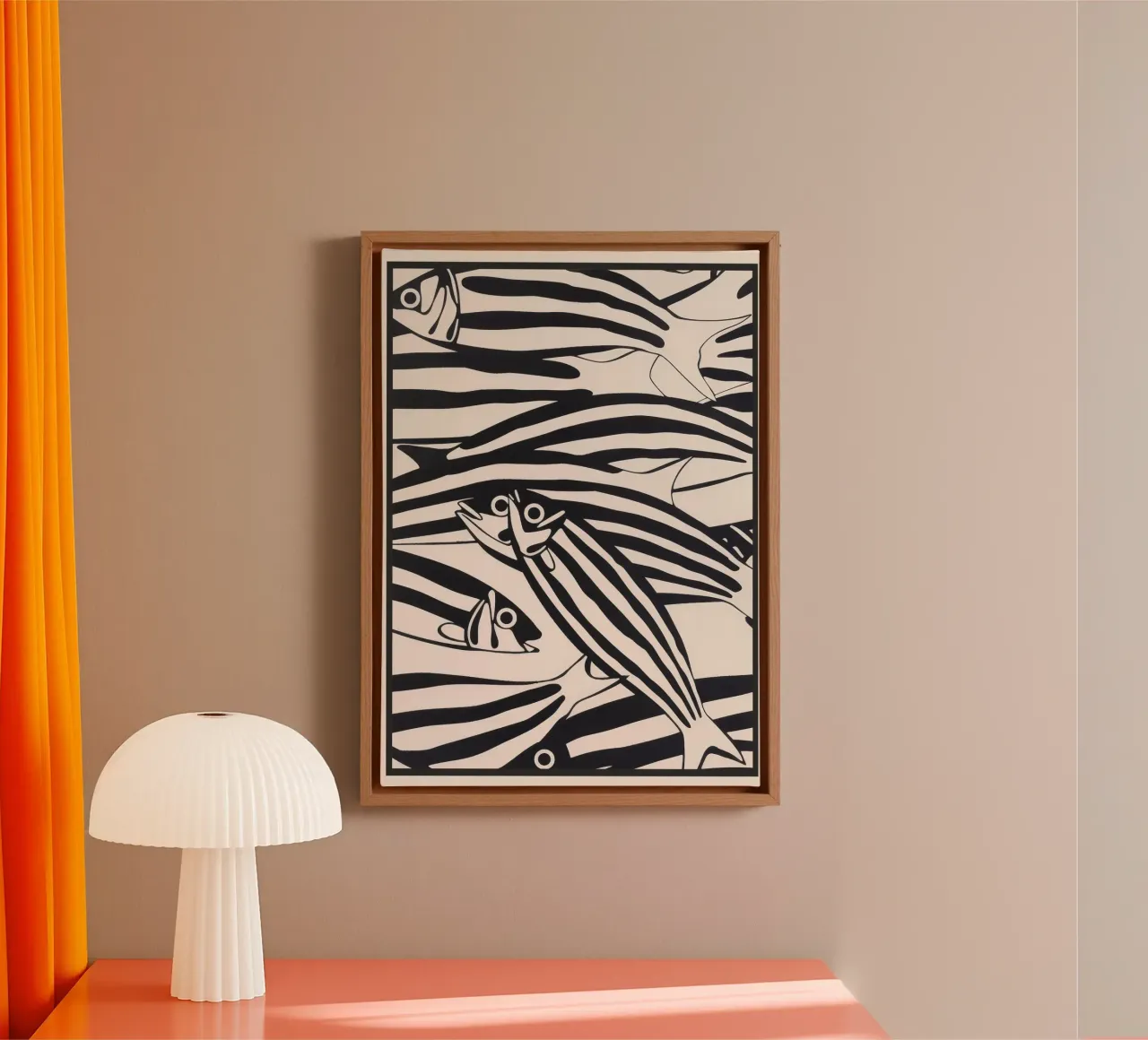 Abstract Fish Pattern tela da andreas12