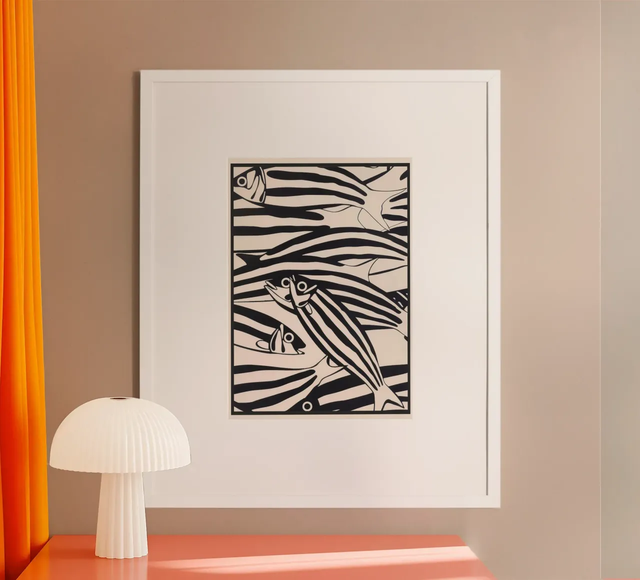 Abstract Fish Pattern Poster von andreas12