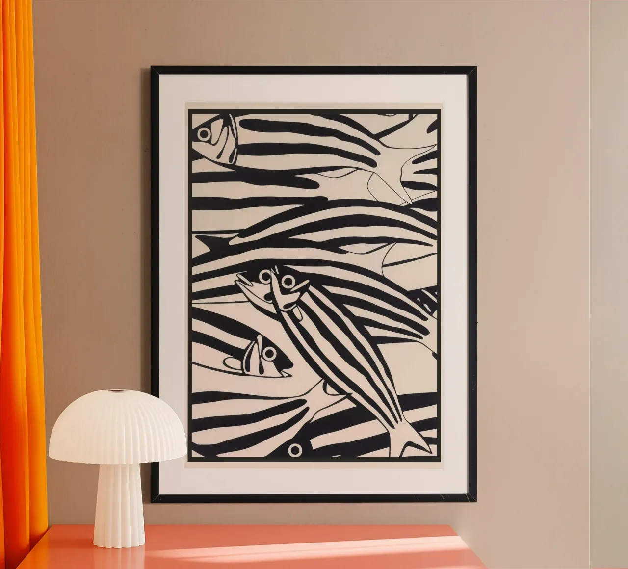 Abstract Fish Pattern Poster von andreas12