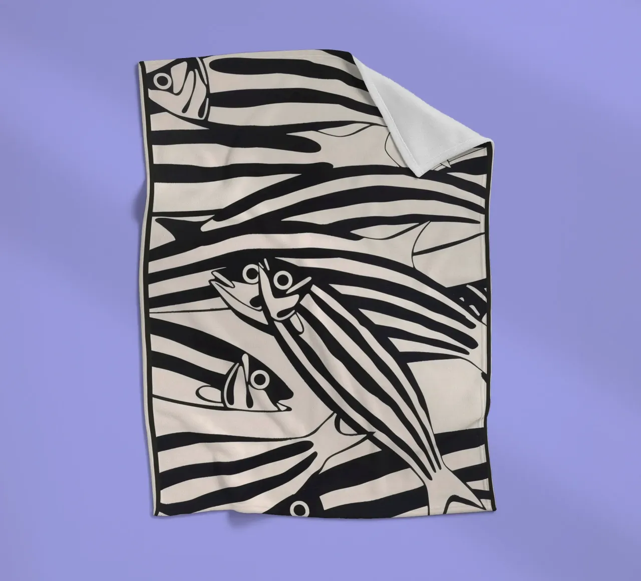 Abstract Fish Pattern Fleecedecke von andreas12