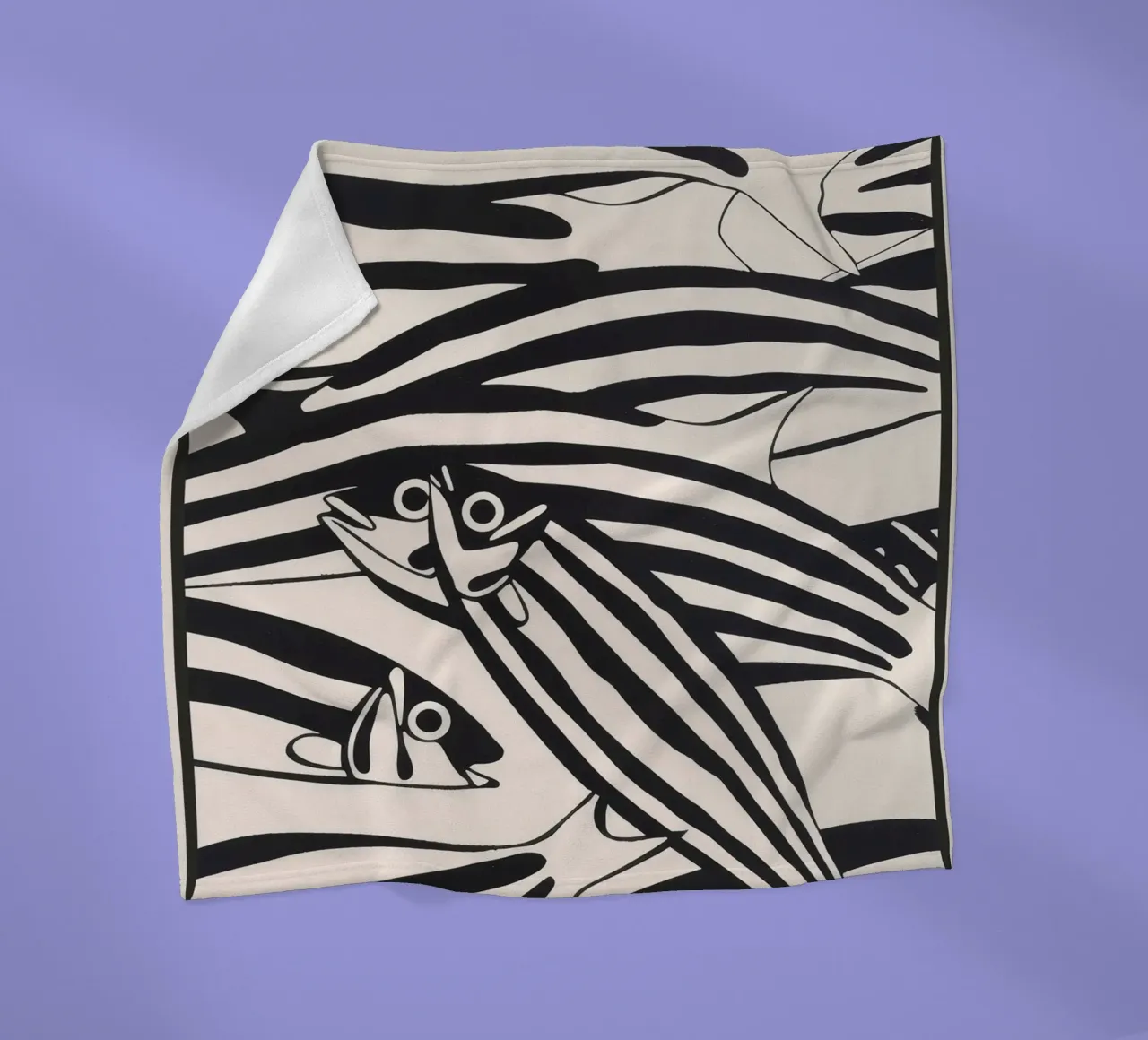 Abstract Fish Pattern Fleecedecke von andreas12