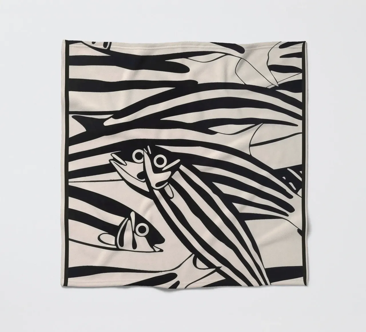 Abstract Fish Pattern Fleecedecke von andreas12