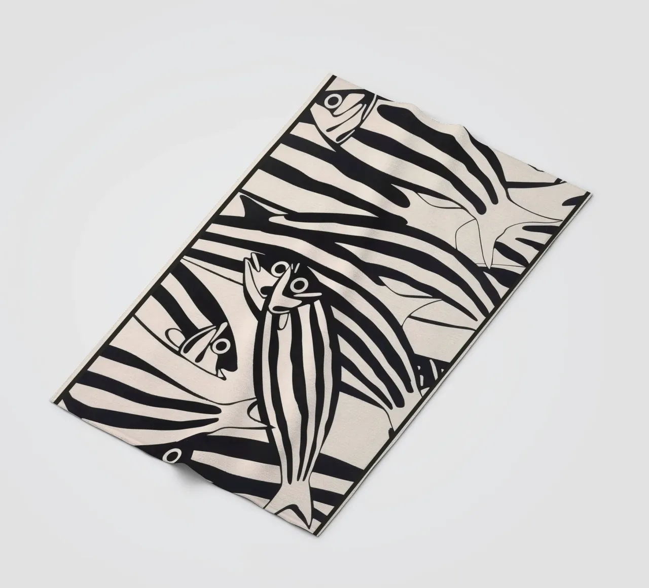 Abstract Fish Pattern Fleecedecke von andreas12